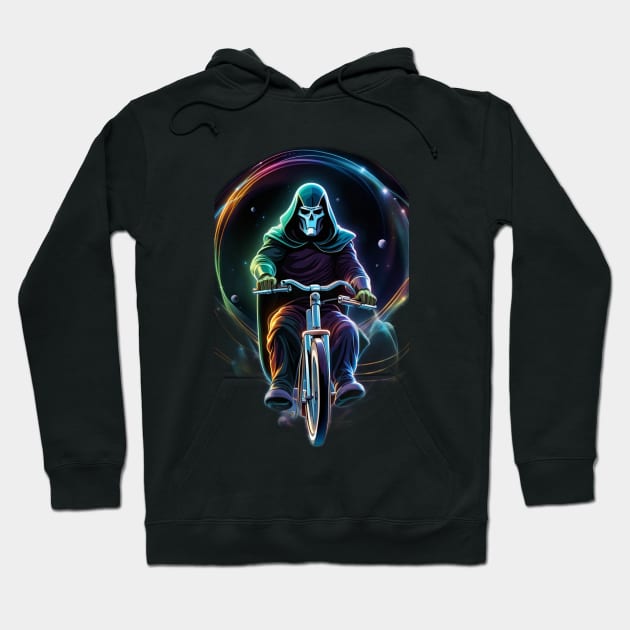 Doctor Doom Riding a Pedal Bicycle Hoodie by Doctor Doom's Generic Latverian Storefront